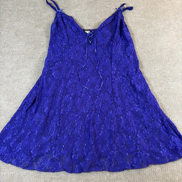 Frederick’s of Hollywood Purple Lace Chemise Slip Dress 3X Plus Size Vintage USA - Picture 1 of 5